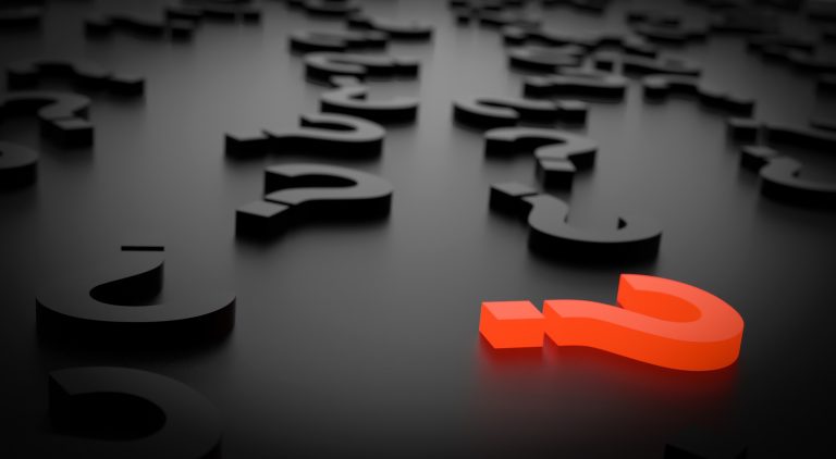 question mark standing out